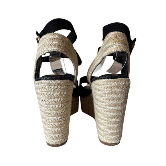 Sam Edelman NEW Women's Vada Black Espadrille Wedge Sandals Size 10 Neutral - Picture 4 of 8